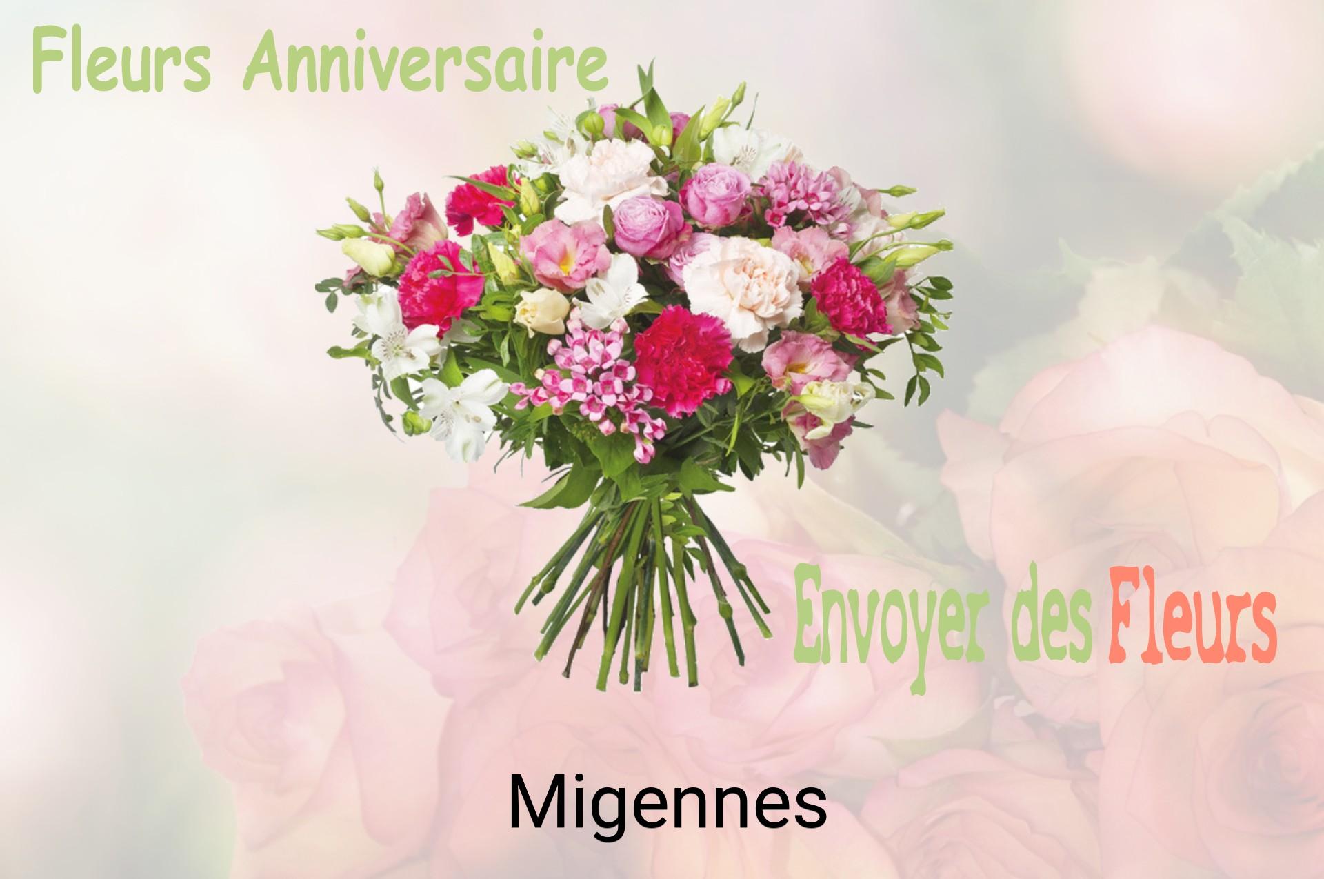 Bouquet de fleurs d’anniversaire livré à Migennes